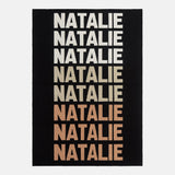 Ombre Name Custom Blanket - Black