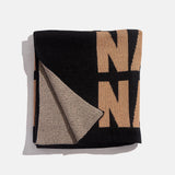Ombre Name Custom Blanket - Black