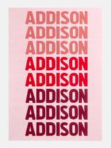 BaubleBar Ombre Name Custom Blanket - Red/Pink - 
    Custom, machine washable blanket in two sizes
  
