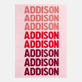 Ombre Name Custom Blanket - Red/Pink