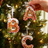 Gingerbread Initial Ornament - Gingerbread Initial Ornament