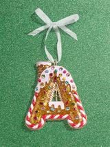 BaubleBar A - 
    Gingerbread man initial ornament
  
