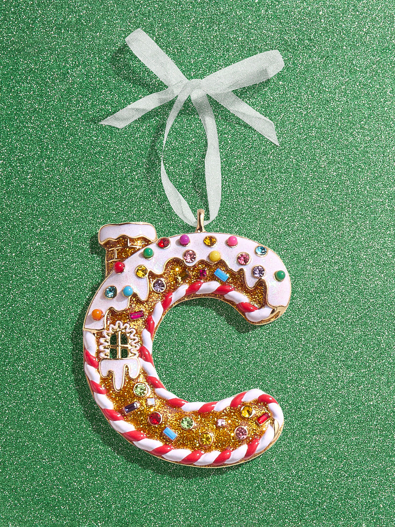 BaubleBar C - 
    Gingerbread man initial ornament
  
