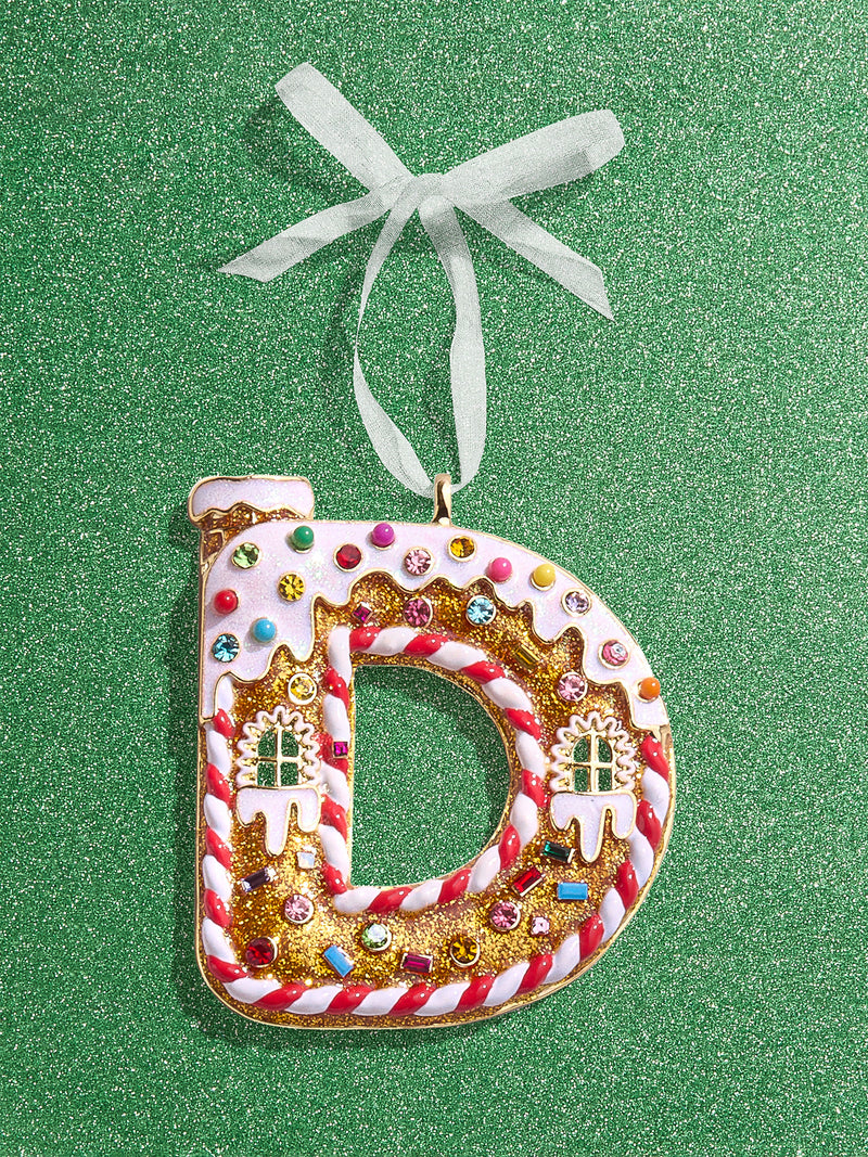BaubleBar D - 
    Gingerbread man initial ornament
  
