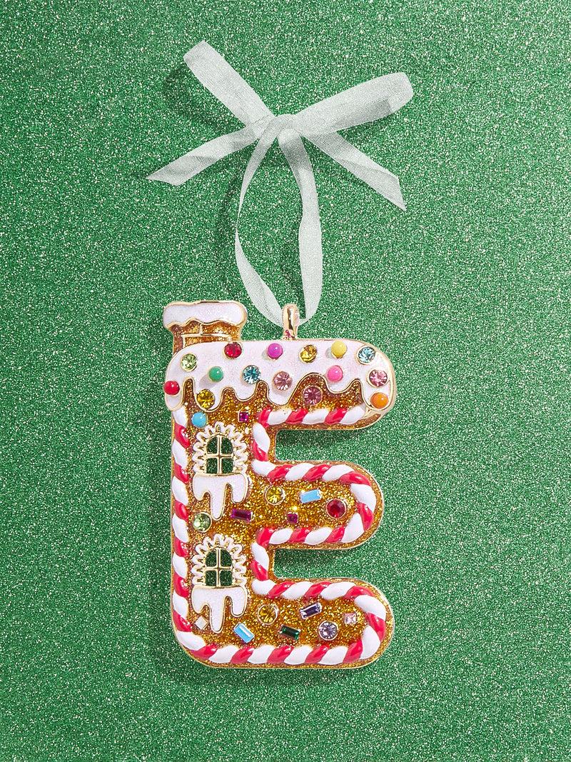 BaubleBar E - 
    Gingerbread man initial ornament
  

