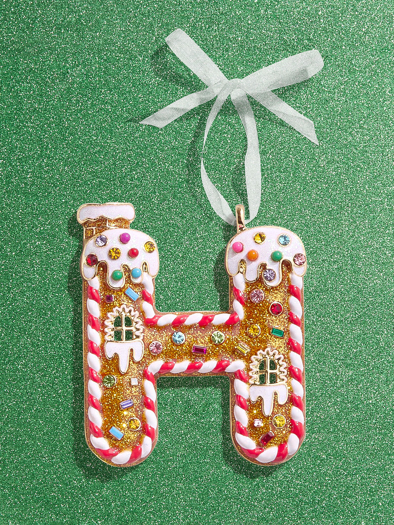 BaubleBar H - 
    Gingerbread man initial ornament
  
