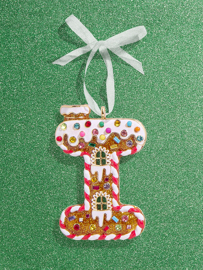 BaubleBar I - 
    Gingerbread man initial ornament
  
