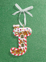 BaubleBar J - 
    Gingerbread man initial ornament
  
