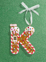 BaubleBar K - 
    Gingerbread man initial ornament
  
