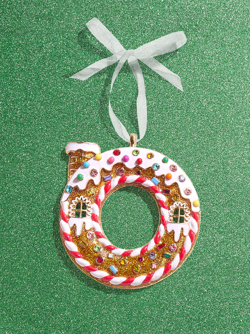 BaubleBar O - 
    Gingerbread man initial ornament
  
