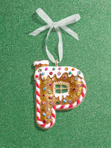 BaubleBar P - 
    Gingerbread man initial ornament
  
