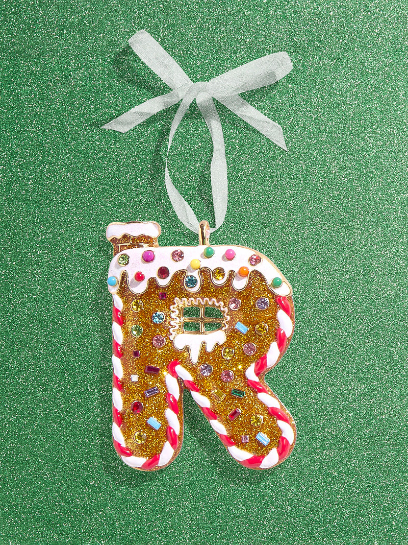 BaubleBar R - 
    Gingerbread man initial ornament
  
