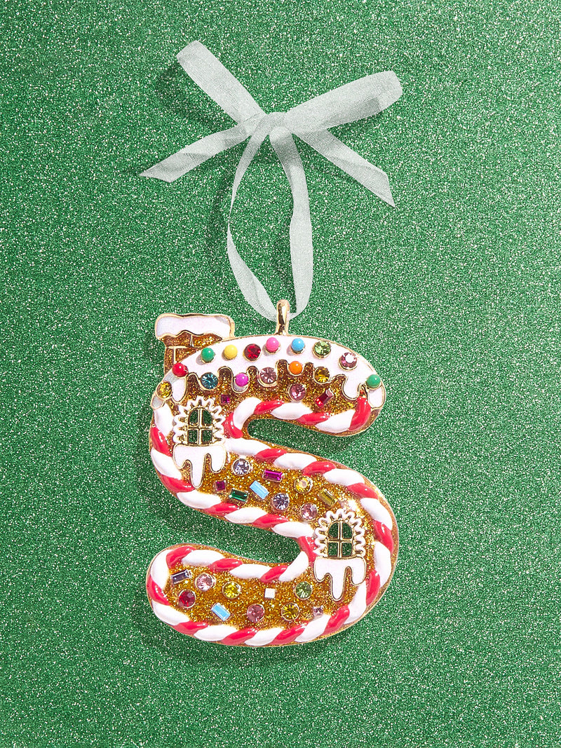 BaubleBar S - 
    Gingerbread man initial ornament
  
