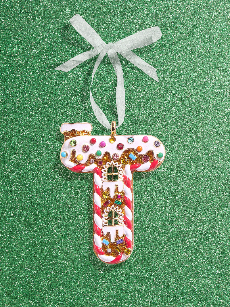 BaubleBar T - 
    Gingerbread man initial ornament
  
