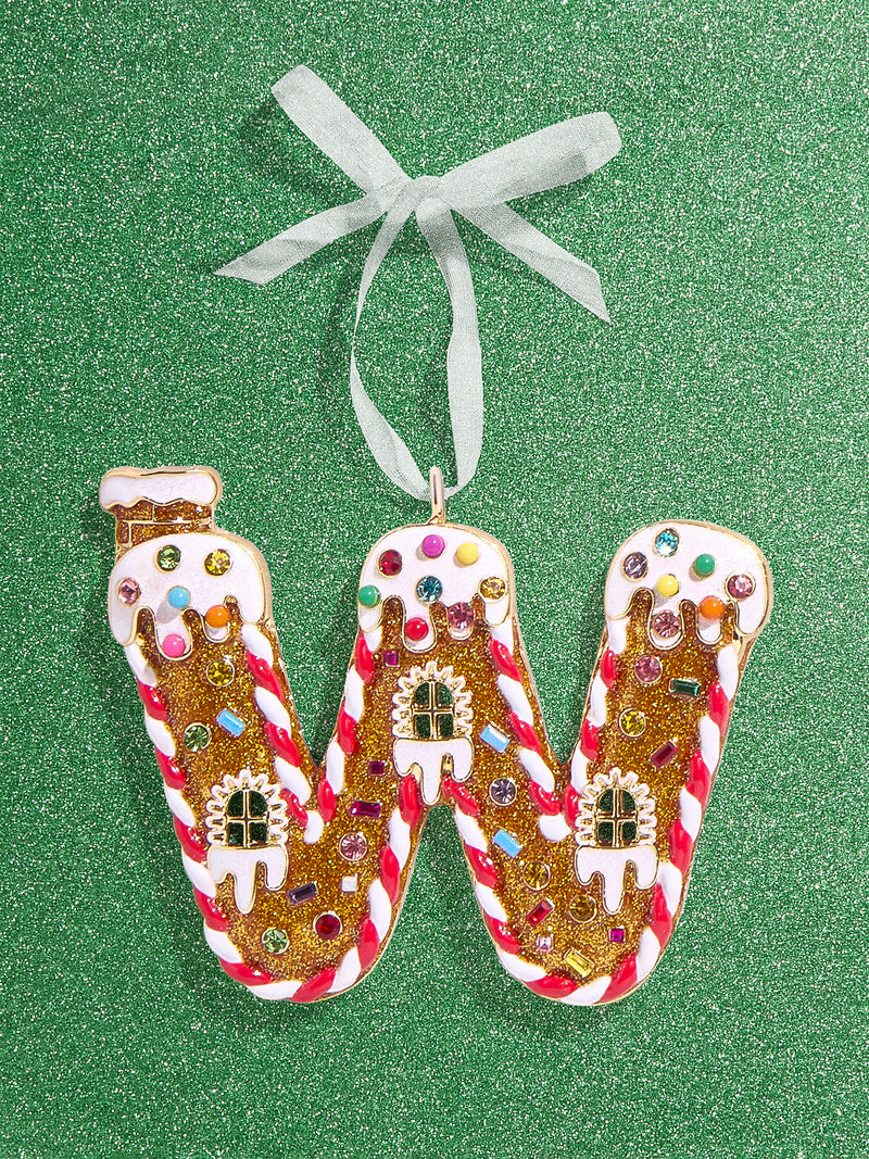 BaubleBar W - 
    Gingerbread man initial ornament
  
