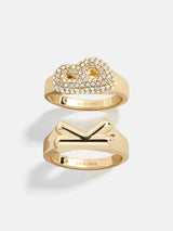 BaubleBar  - 
    Mini initial ring
  
