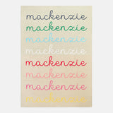Script Ombre Name Custom Blanket - Beige/Multi