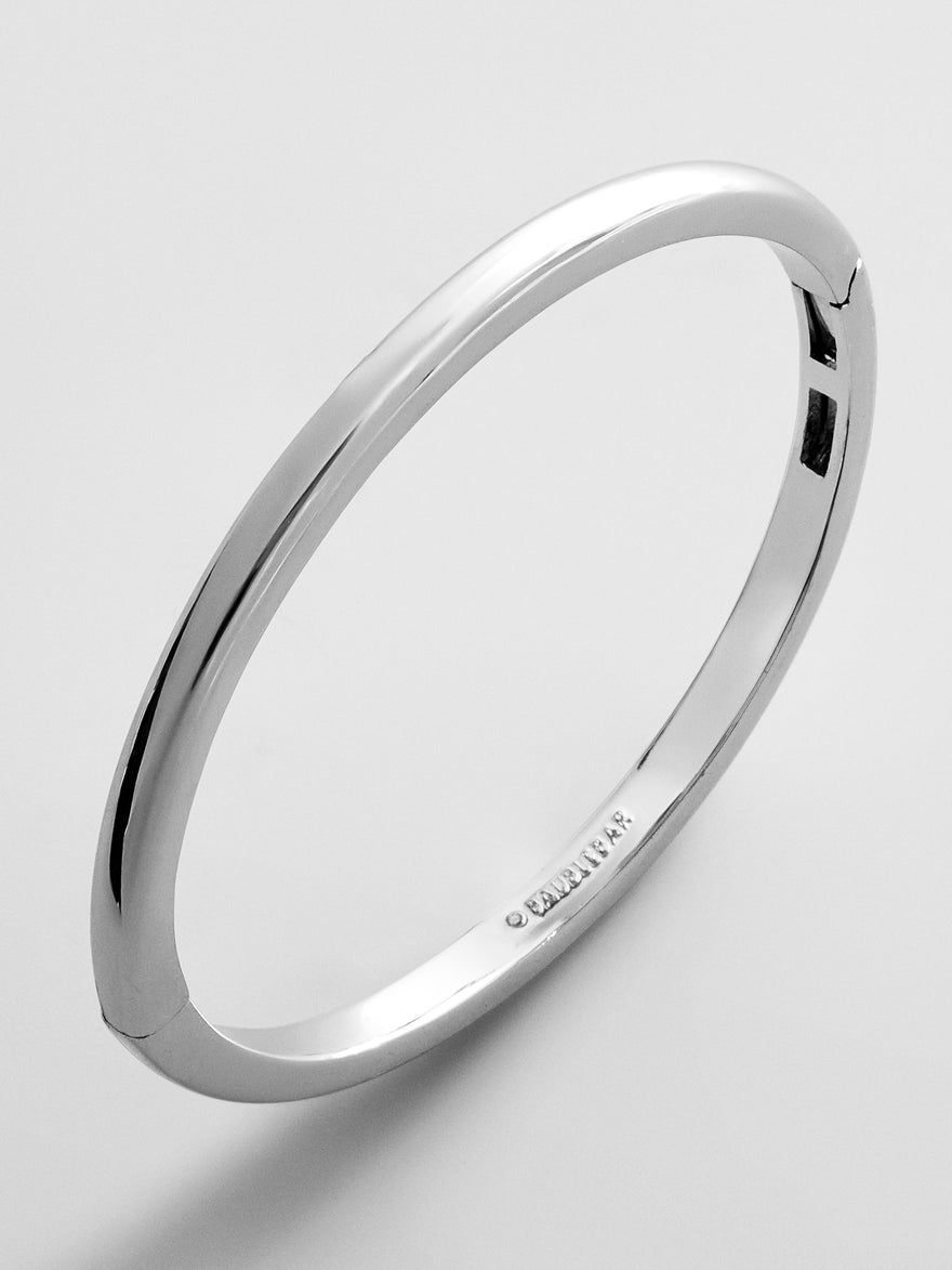 Nadia Classic Hinge Bangle - Classic Thin Silver
