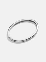 BaubleBar Nadia Classic Hinge Bangle - Classic Thin Silver Single Bezel - 
    Silver bangle
  
