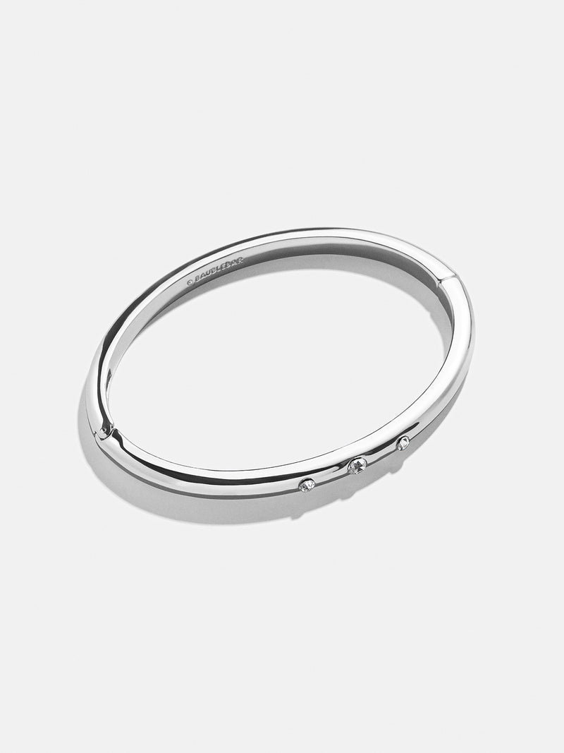 BaubleBar Nadia Classic Hinge Bangle - Classic Thin Silver Triple Bezel - 
    Ends Sunday: Enjoy 25% Off
  
