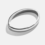 Nadia Classic Thick Hinge Bangle - Classic Thick Silver
