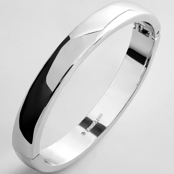 Nadia Classic Hinge Bangle - Classic Thick Silver – Ends Tonight