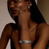 Nadia Classic Thick Hinge Bangle - Classic Thick Silver