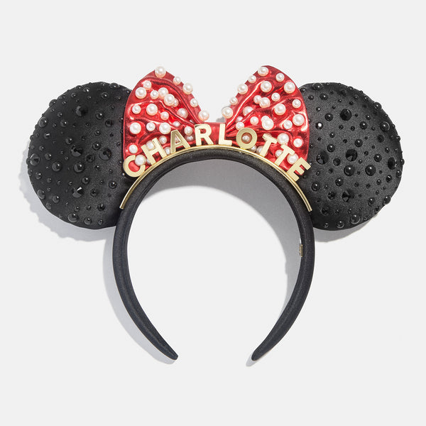 Disney Minnie Mouse Custom Ears Headband - Custom Black/Red 