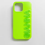Fine Line Custom iPhone Case - Lime Green/Lime Green