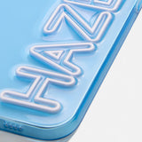 Fine Line Custom iPhone Case - Transparent Blue/White