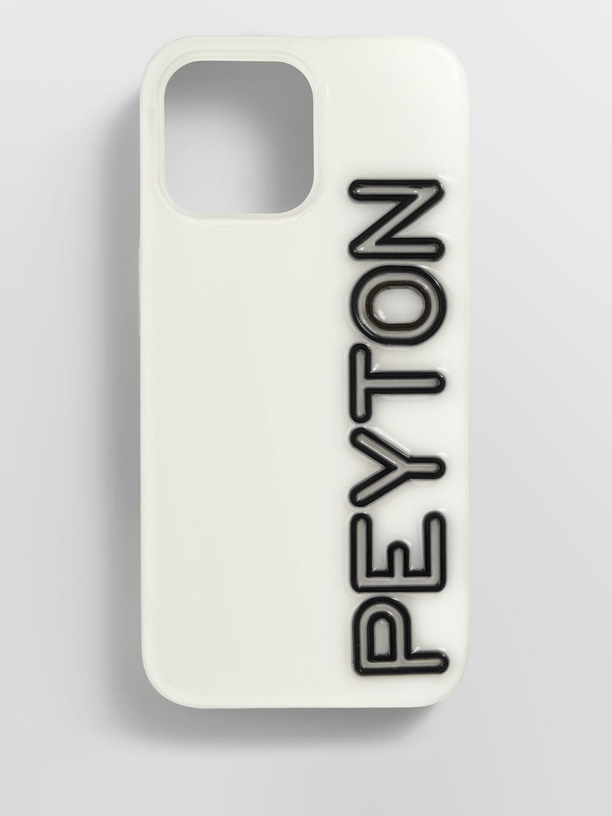 Fine Line Custom iPhone Case - White/Black