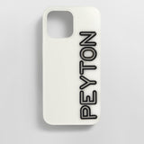 Fine Line Custom iPhone Case - White/Black