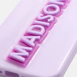 Block Font Custom iPhone Case - Lavender/Purple