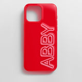 Fine Line Custom iPhone Case - Red/Pink