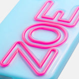 Fine Line Custom iPhone Case - Light Blue/Hot Pink