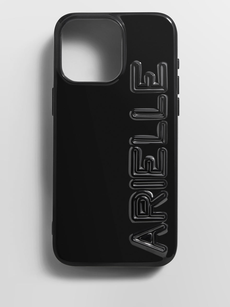 Fine Line Custom iPhone Case - Black/Black