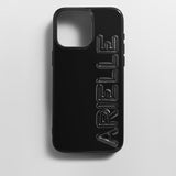 Fine Line Custom iPhone Case - Black/Black