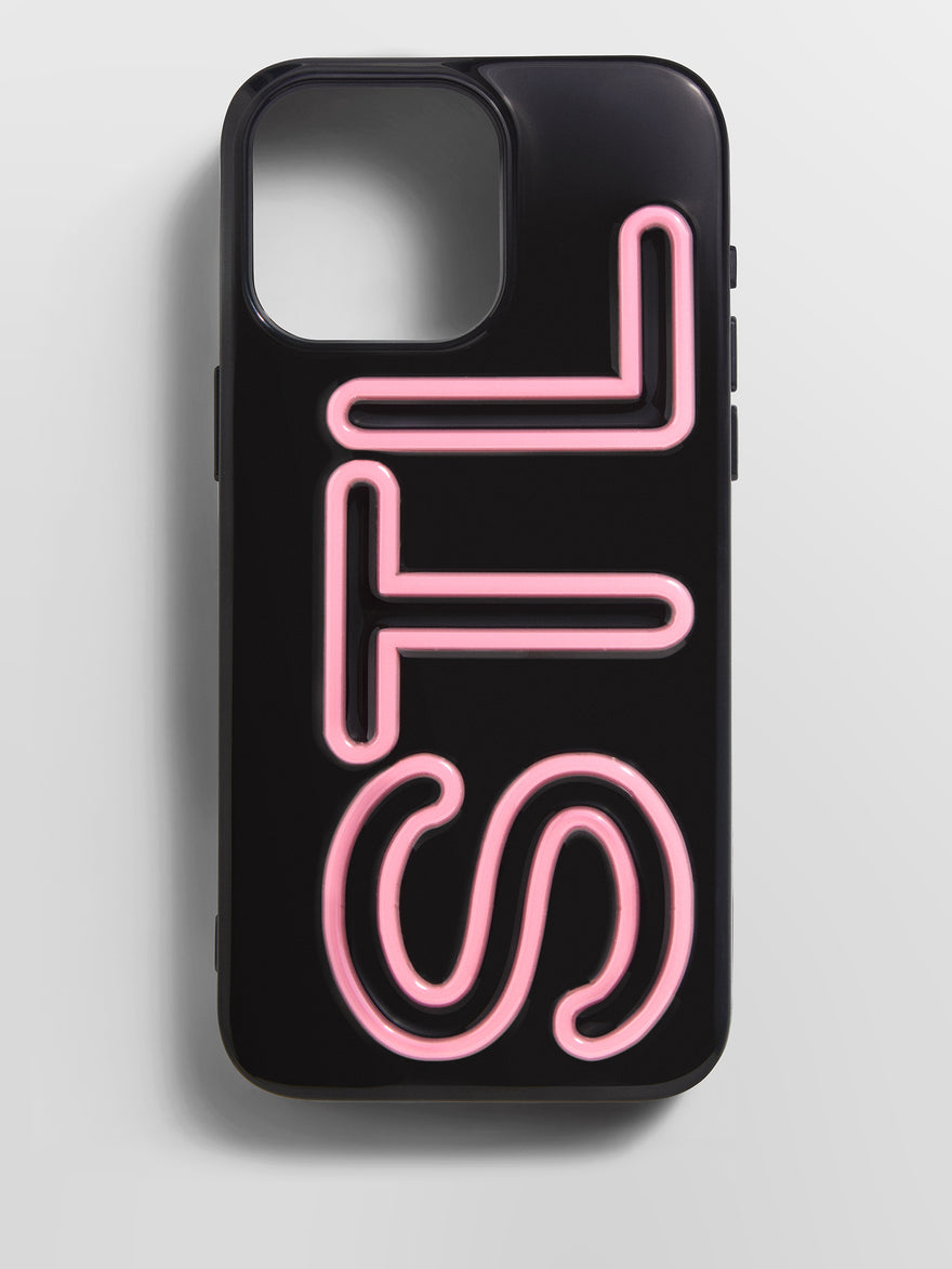 Fine Line Custom iPhone Case - Black/Pink