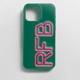 Fine Line Custom IPhone Case - Green/Hot Pink