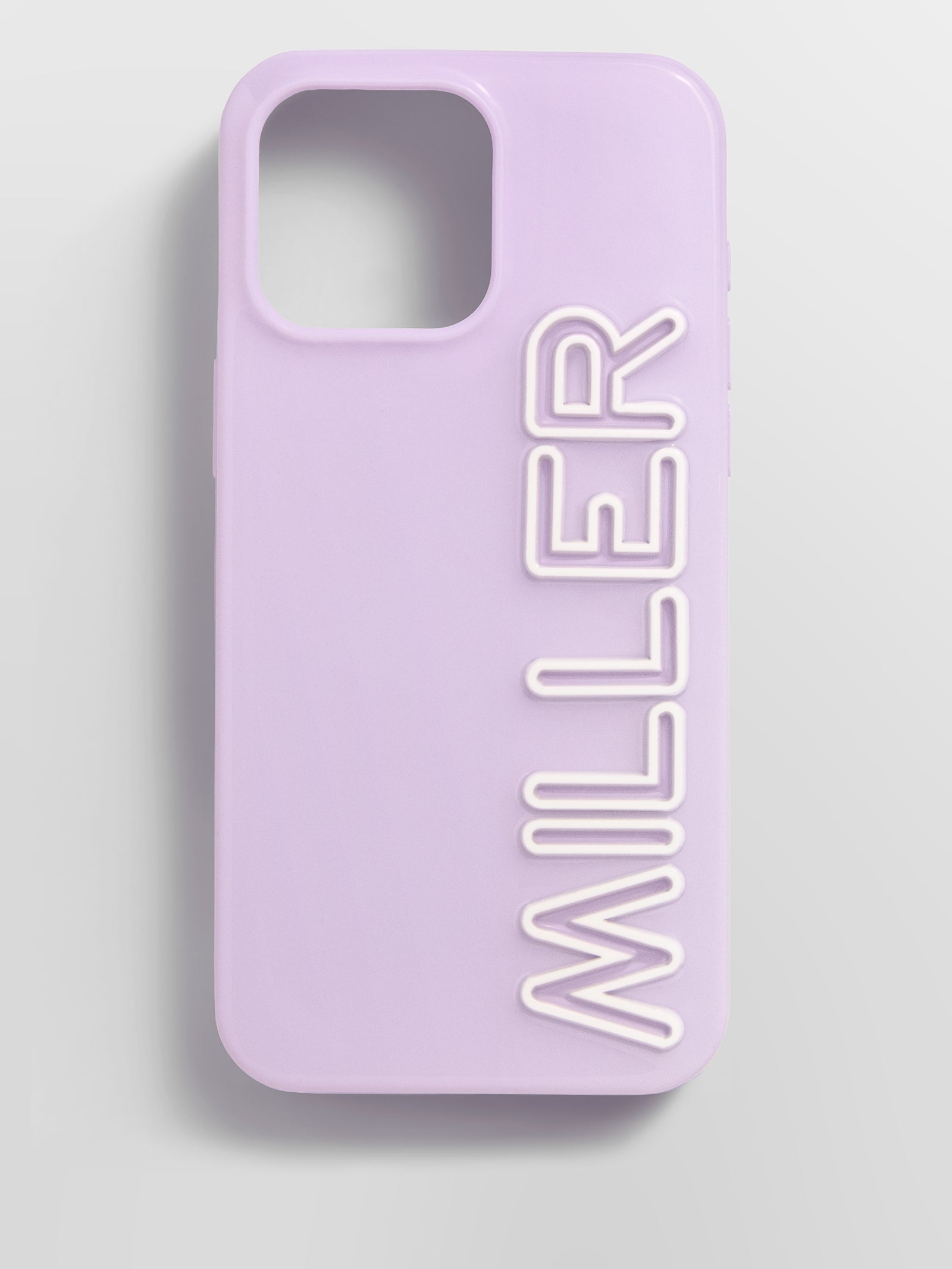 Fine Line Custom iPhone Case - Lavender/White