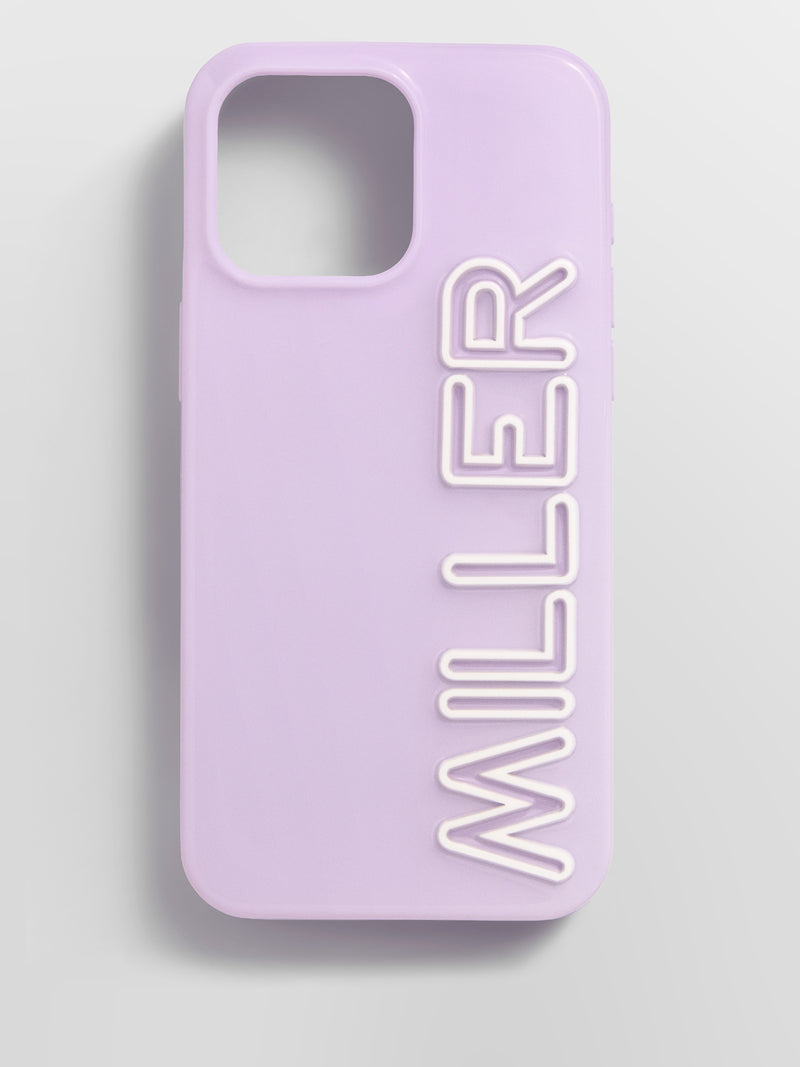 Fine Line Custom iPhone Case - Lavender/White