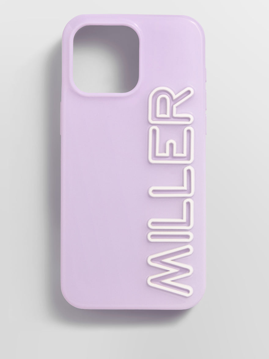 Fine Line Custom iPhone Case - Lavender/White