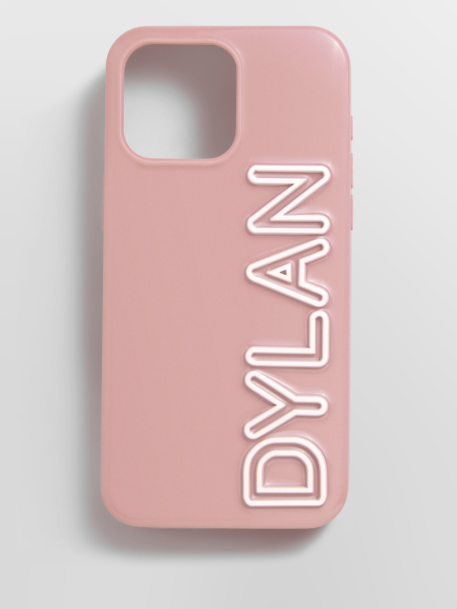 Fine Line Custom iPhone Case - Dusty Rose/White