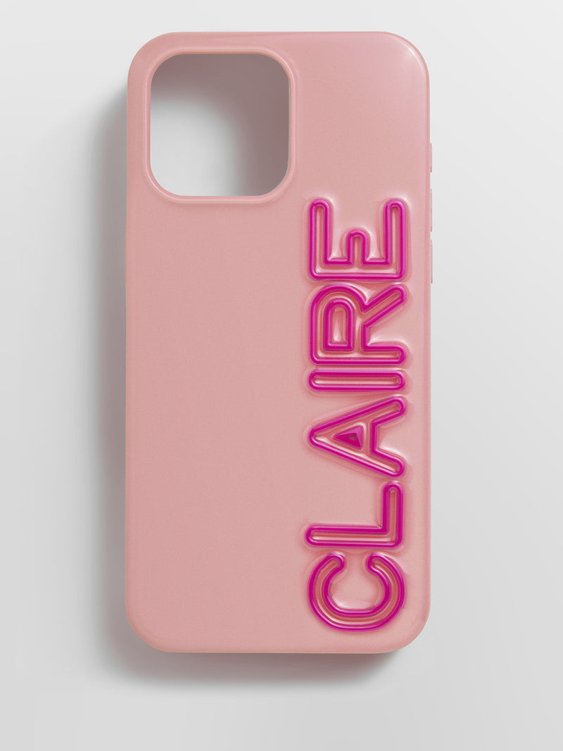Fine Line Custom iPhone Case - Dusty Rose/Magenta