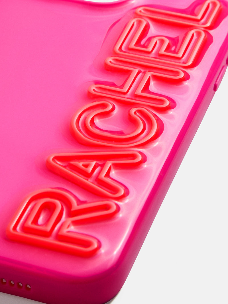Fine Line Custom iPhone Case - Neon Pink/Neon Coral – Enjoy 20% Off ...