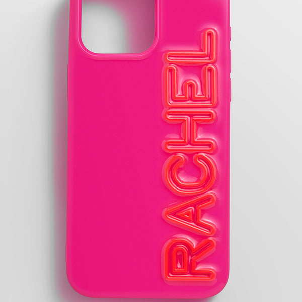 BaubleBar Fine Line Custom iPhone Case - Hot Pink/Orange