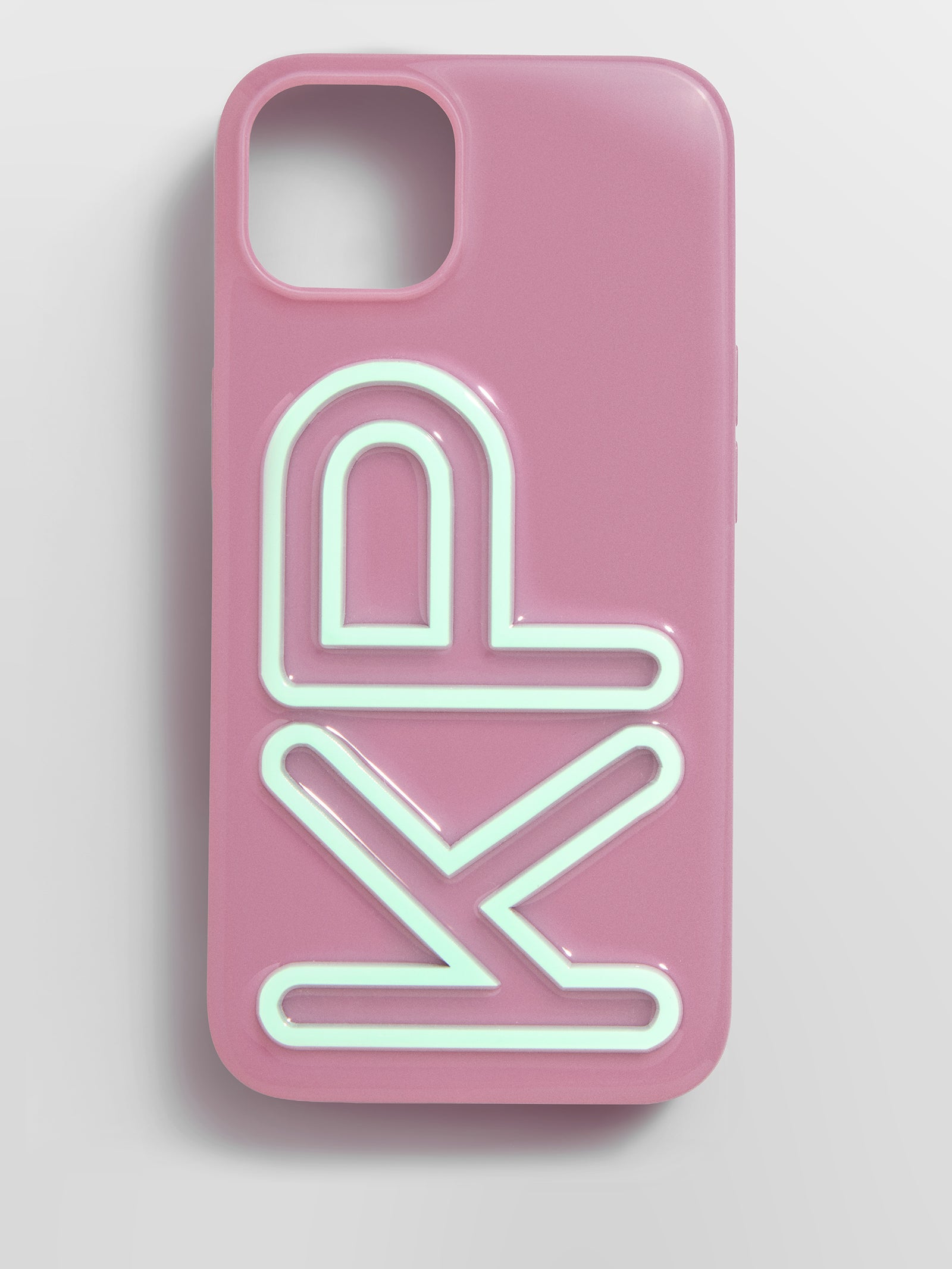 Fine Line Custom iPhone Case - Mauve/Mint Green
