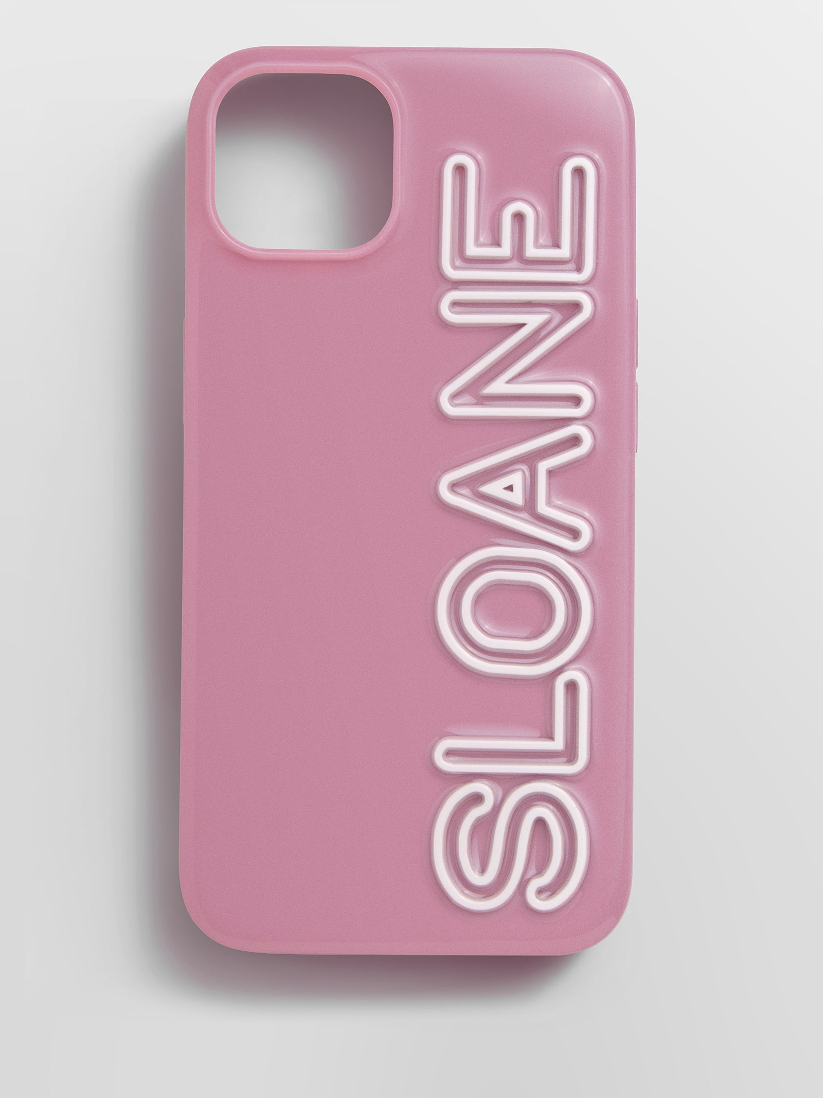 Fine Line Custom iPhone Case - Mauve/White