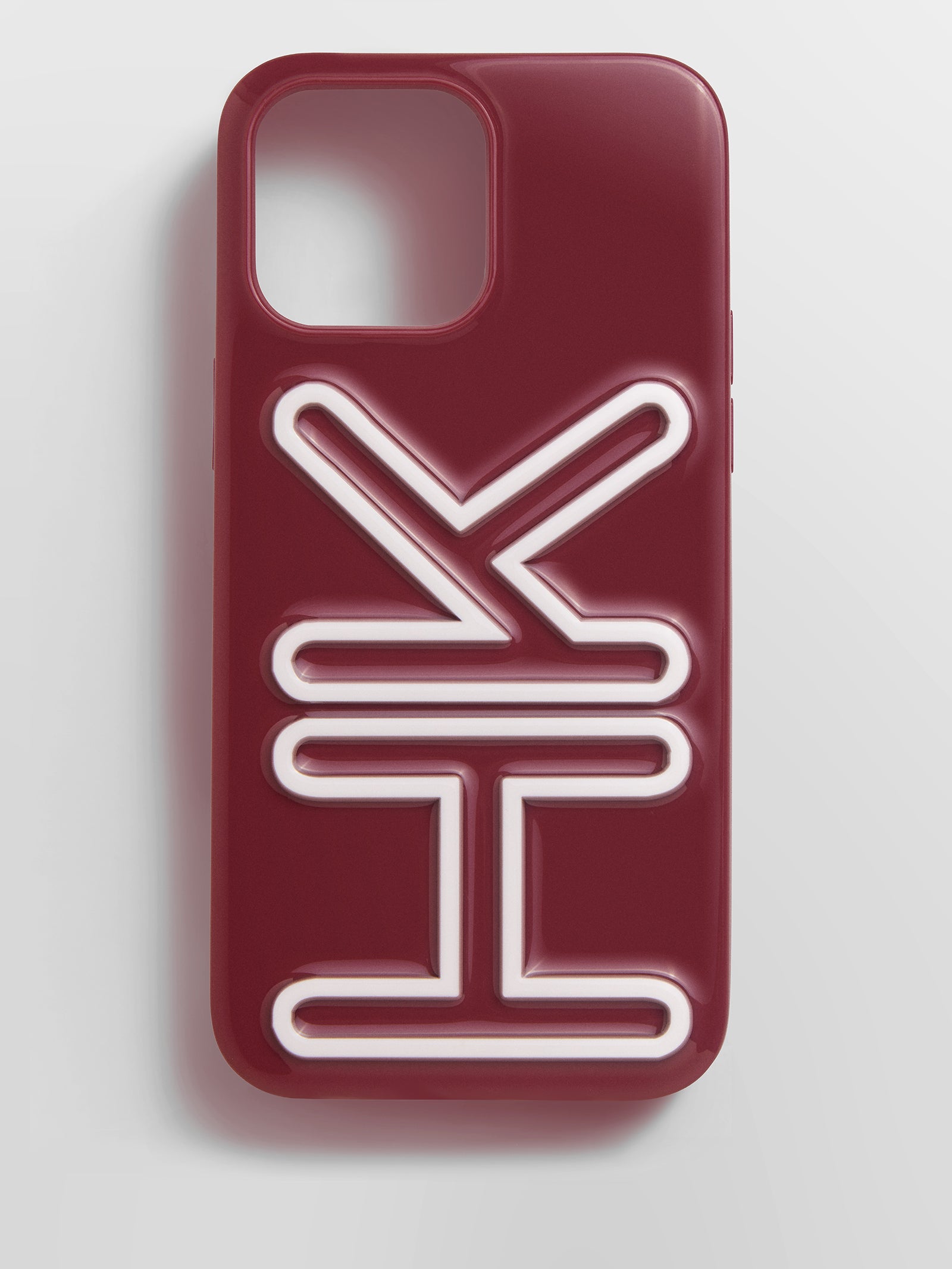 Fine Line Custom iPhone Case - Burgundy/White