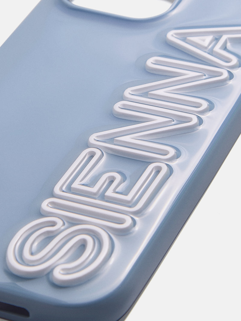 Fine Line Custom iPhone Case - Slate Blue/White – Enjoy 20% Off: Big ...